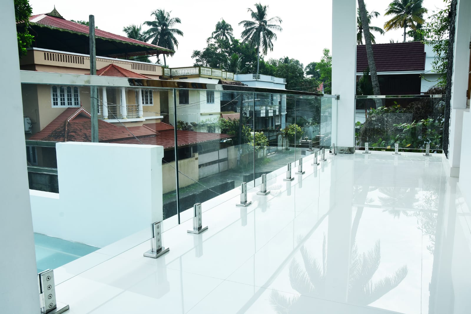 best glass handrails works kerala