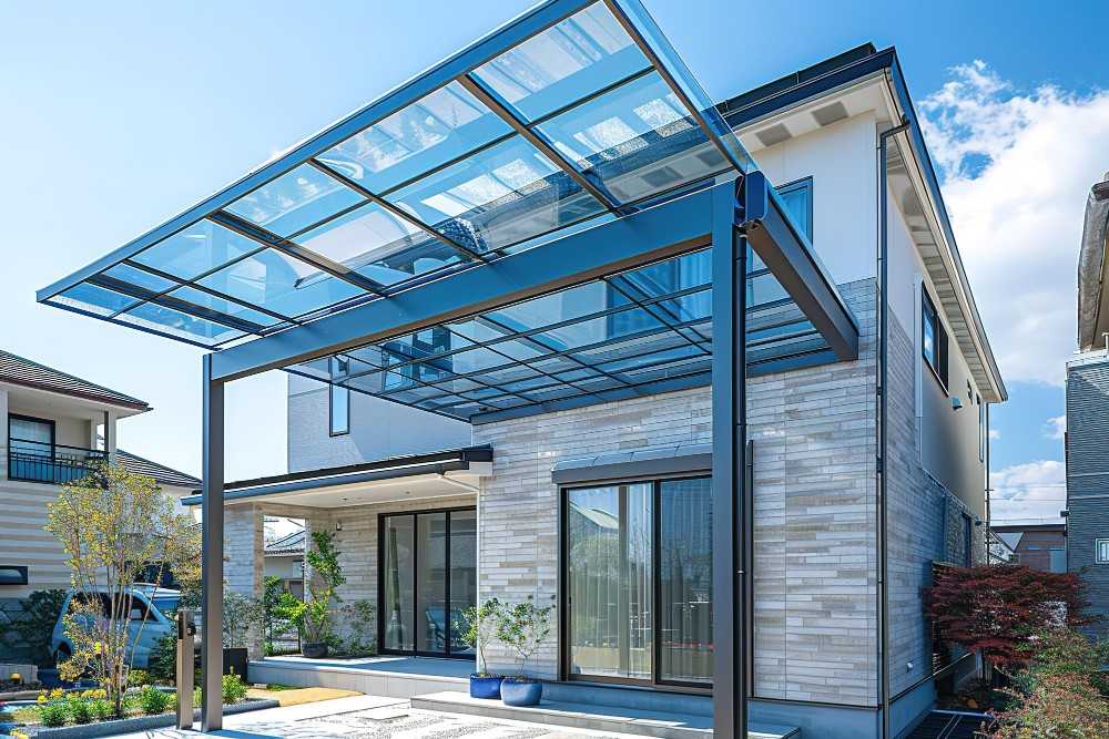 top glass pergola design works kochi