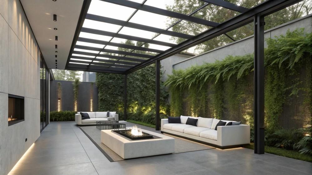 top glass pergola design works