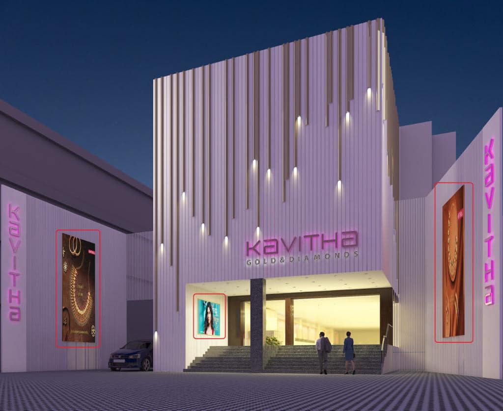 Kavitha Gold and diamonds Facade works