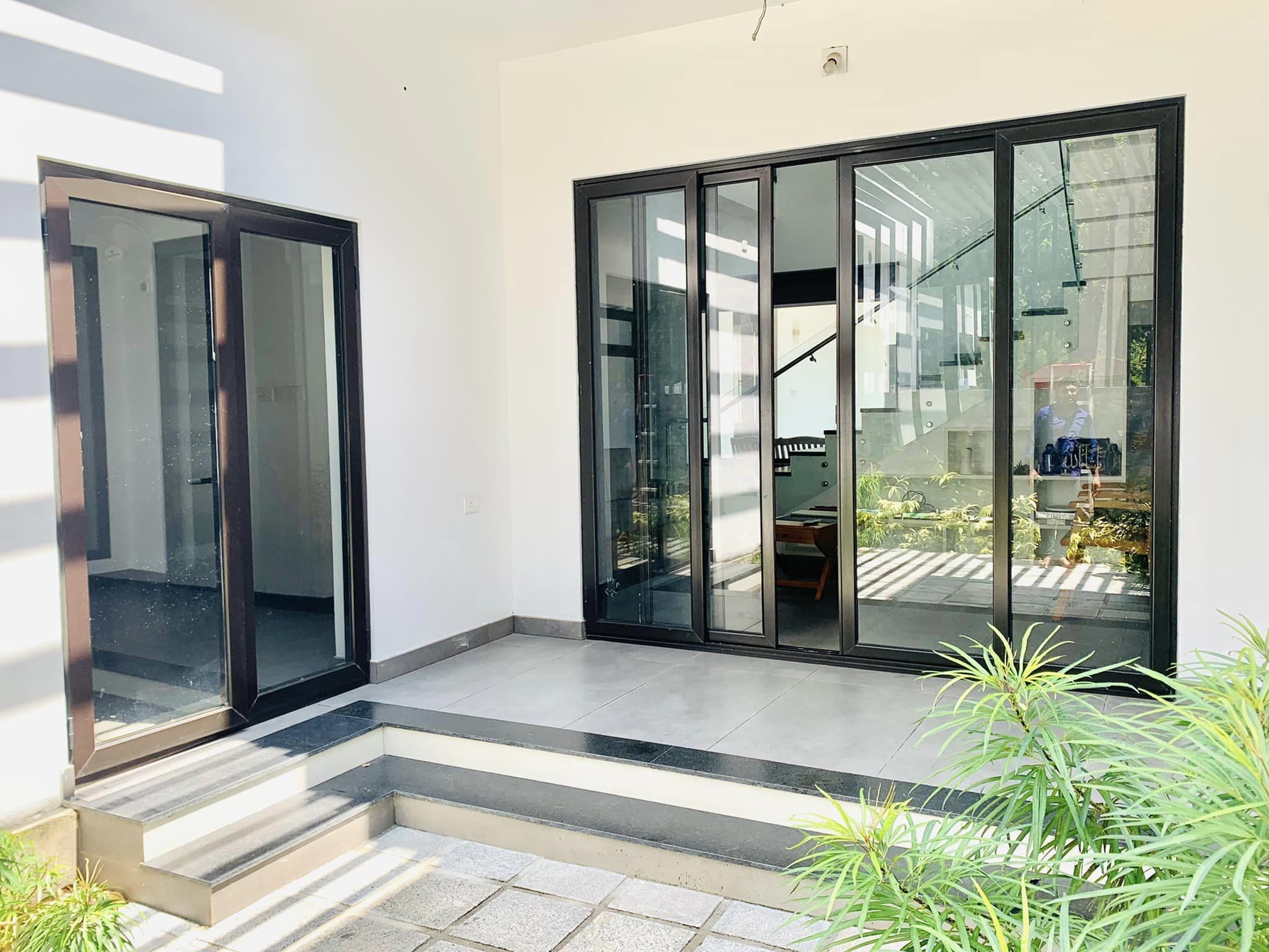 Aluminium heavy duty windows & doors works at mr. Hamsath nhamanghat residence