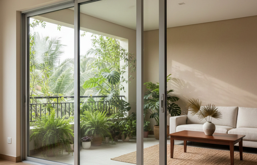 Opening New Dimensions of Living with Glass Sliding Door Works in Kerala by Green Interio Fusion