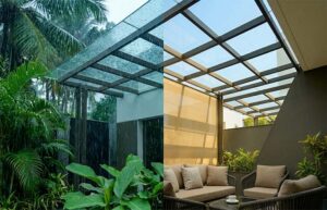 Rain or Shine: How Toughened Glass Pergolas Protect Your Home from Kerala Monsoon